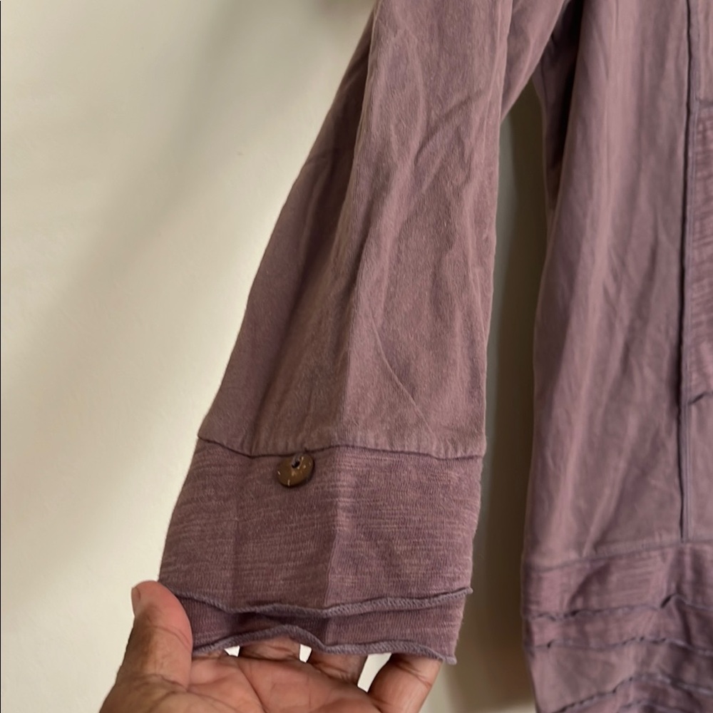 Bella Amore Brown 3/4 Sleeve Button Down Tunic - Picture 5 of 10